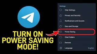 How to Enable Power Saving Mode on Telegram Application on Android [EASY]