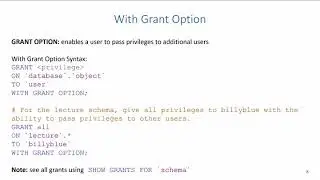 SQL DCL: Granting and Revoking Privileges