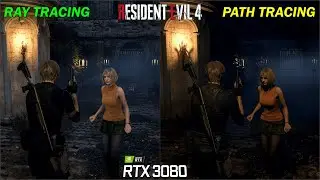 RE 4 Remake Ray Tracing VS Path Tracing Mod | RTX 3080 | DLSS 3.7