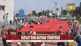 Kızılay Haftası nedeniyle Samsun’da bayrak yürüyüşü