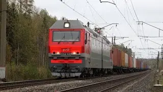 Train videos. Freight trains in Russia - 91.