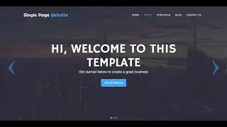 Single Page Website Template In HTML, JS With Source Code | Source Code & Projects