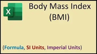 Finding Body Mass Index (BMI) in Excel