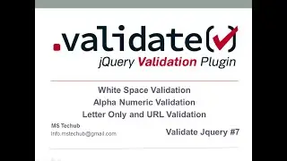 JQUERY VALIDATION OF WHITE SPACE, ALPHA NUMERIC, LETTER ONLY AND URL