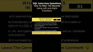 SQL interview questions tutorials query search filter records left right functions #sqlserver