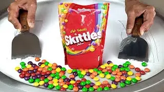 Candy Crushing ASMR Ice Cream Rolls Crushing Things Food Lollipops Skittles & More