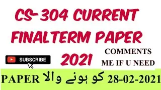 CS304 Current paper Spring 2021 | cs304 Latest paper Spring 28-Feb-2021 | VU all latest papers 2021