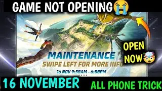 FreeFire Is Not Opening Today | Freefire Kyu Nhi Chal Raha Hai | Free Fire Not Opening 16 November