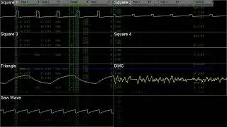 Sonic 3 and Knuckles - Doomsday Zone (NES  Cover) - In Oscilloscope and...Famitracker View!