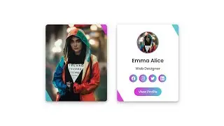 How To Make Animated Profile Card Using HTML & CSS