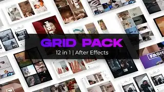 12 Grid Style Video Editing - After Effects & Premiere Pro Template