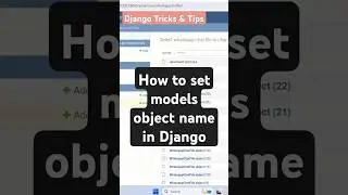 [Django] Change model object name on Admin site #coding  #python  #django  #djangoframework