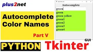 Tkinter autocomplete to browse and select colour names and update the background color of widget