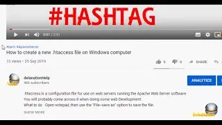 How to add HASHTAGS on your YouTube videos