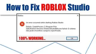 How to Fix an Error Occurred while Starting Roblox || Roblox quick fix error occurred 2022