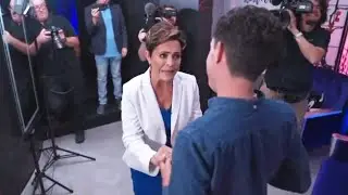 Kari Lake CONFRONTED, weirdly touches Tim Miller