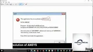 ANSYS critical error