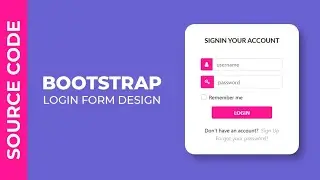 Login Form design using HTML CSS and Bootstrap