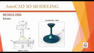 AutoCAD 3D tutorials Lesson 9 (REVOLVE TOOL)