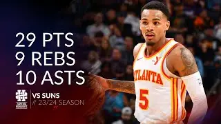 Dejounte Murray 29 pts 9 rebs 10 asts vs Suns 23/24 season