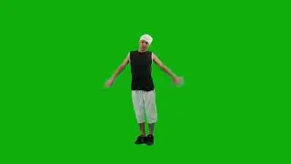 Green Screen | Chroma Key |  guy dancing hip hop green screen | 4K | HD