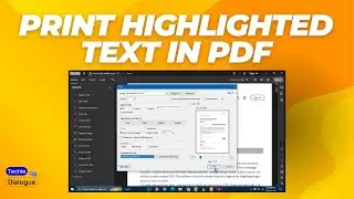 How to Print Highlighted Text in a PDF