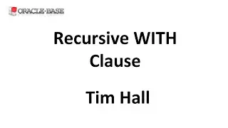 Recursive Subquery Factoring : Hierarchical Queries Using Recursive WITH Clauses