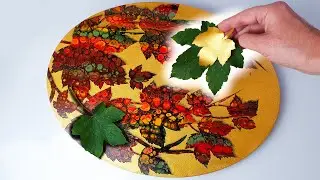 Go BEYOND Acrylic Pouring with Leaves + Satisfying Techniques | AB Creative Tutorial