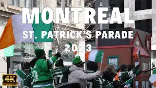 [4K] 🇨🇦 Montréal, CANADA - St. Patrick's parade with me 🍀
