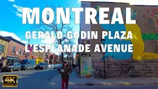 [4K] 🇨🇦 Montréal, CANADA - Walking from Gérald-Godin plaza to L'Esplanade Avenue