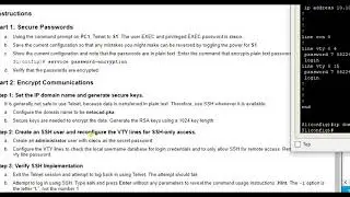 Packet Tracer 1.3.6 - Configure SSH