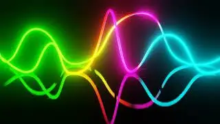 RAINBOW Neon Wave Background Loop 🌈 No Copyright Background | Video 4K Video (Ultra HD)