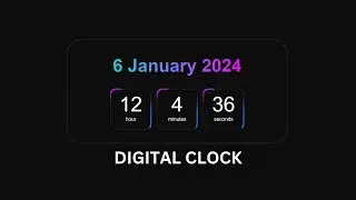 Digital Clock In HTML CSS and JavaScript | Digital Clock