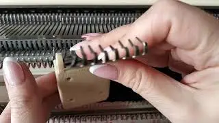 Двойная мужская шапка на машине Brother