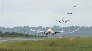 Landing Batik Air, Sriwijaya Air, Garuda Indonesia, Lion Air dan NAM Air di Bandara DEO Sorong Papua