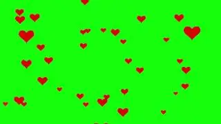 Hearts Fly - 4K Green screen FREE high quality effects