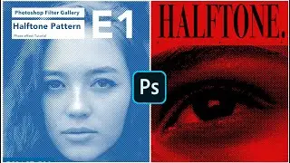 Halftone Effect in Photoshop | Filter gallery, blending option, Torn Edges | Episode 1