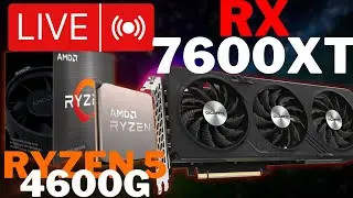 RYZEN 5 4600G com RX 7600 XT- Testes em LIVE com Gameplay - Testes AO VIVO