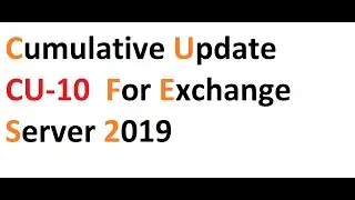 Cumulative update CU10 for exchange server 2019