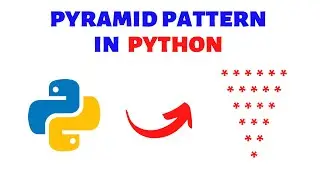 Print stars in down pyramid shape | Down Triangle | Python Patterns | Pyramid pattern |