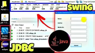 Registration form in Java swing Eclipse IDE and save data in MySQL Database using JDBC | Chatgpt