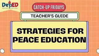 LESSON PLAN/STRATEGIES FOR PEACE EDUCATION CATCH UP FRIDAYS #catchupfriday