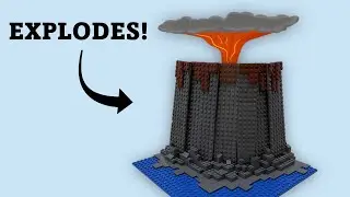 I built a working Lego Volcano!