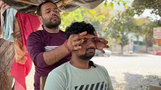Indian Street Barber Gives Unbelievable Concussion Therapy | Unseen Street Healing Techniques | ASMR