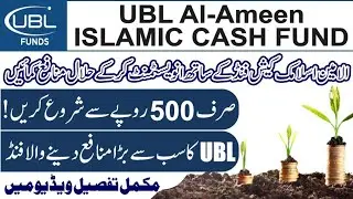 UBL Al Ameen Islamic cash fund details How to get profit UBL funds