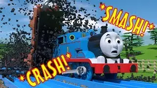 TOMICA Thomas and Friends Slow Motion Crashes: Coal Trucks SMASH into Thomas!