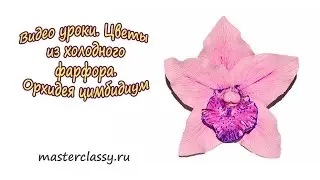 Цветы из холодного фарфора. Орхидея цимбидиум