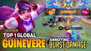 SAVAGE! Guinevere Instant Kill Combo [Top 1 Global Guinevere] By |•ᴅʜᴀɴ - Mobile Legends