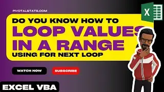 PART 1 - How to Loop through RANGE using FOR NEXT Loop | Excel VBA