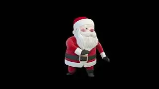 Santa claus dancing a twist dance 2022-FOOTAGE
